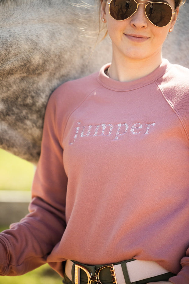 Lightweight Mauve Flower Jumper Sweatshirt