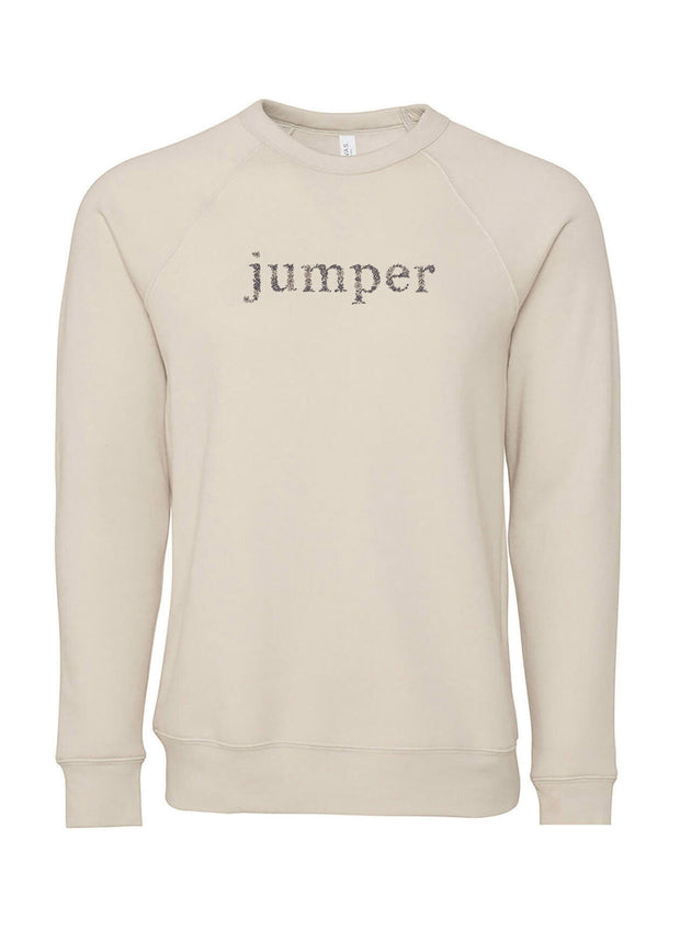 Lightweight Oatmeal Flower Jumper Sweatshirt