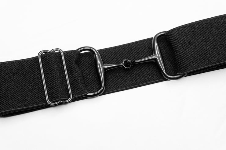 Black - 2" Black Snaffle Elastic Belt