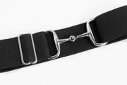 Black - 2" Silver Snaffle Elastic Belt